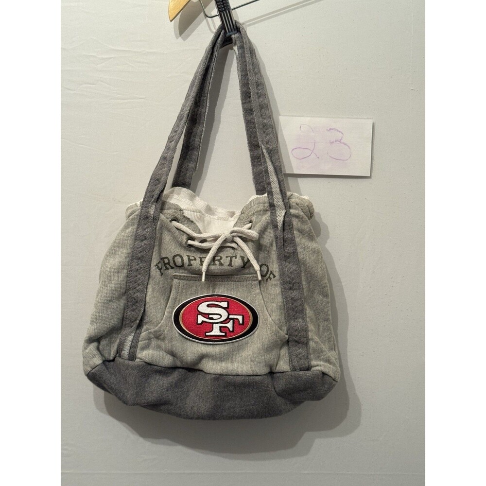 Little Earth San Francisco 49ers Hoodie Tote Bag Gray NFL Shoulder Purse